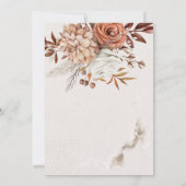 秋の花のウェディング 招待状 (裏面)