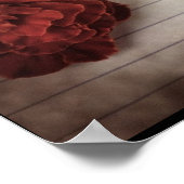 秋の花のウェルカムボード 私たちの結婚式へ ポスター (角)