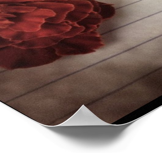 秋の花のウェルカムボード 私たちの結婚式へ ポスター (角)