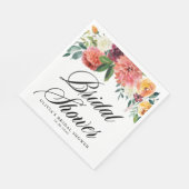 秋の花のガーランド フォール ブライダル シャワー スタンダードランチョンナプキン (角)