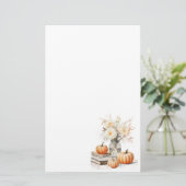 秋の花のシャビーシックデザイン文具 便箋 (スタンド正面)
