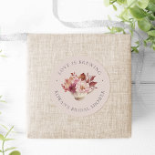 秋の花のティーカップ 秋のブライダルシャワーのためのお茶のギフト ラウンドシール