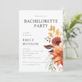 秋の花のバチェロレッテパーティー 招待状 (スタンド正面)