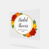 秋の花のブライズシャワー アクリルサイン (傾斜)