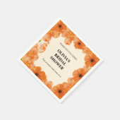 秋の花のブライダルシャワーのペーパーナプキン スタンダードカクテルナプキン (角)