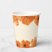 秋の花のブライダルシャワーの紙コップ 紙コップ (裏面)