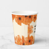 秋の花のブライダルシャワーの紙コップ 紙コップ (右)