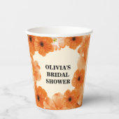 秋の花のブライダルシャワーの紙コップ 紙コップ (正面)