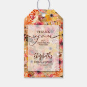 秋の花のブライダルシャワーギフト ギフトタグ (正面)