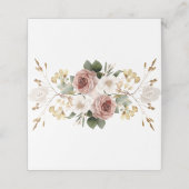 秋の花のブライダルシャワー ブラッシュ＆ゴールド プレイスカード (外部開封)