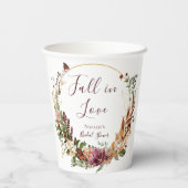 秋の花のブライダルシャワー 紙コップ (裏面)