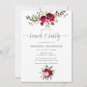 秋の花のブランチとバブル 招待状 (正面)