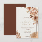秋の花のリハーサルディナー 招待状 (正面/裏面)