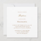 秋の花のリース 洗礼の招待状 招待状 (裏面)