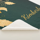 秋の花の優雅さ シェルパブランケット (3/4)