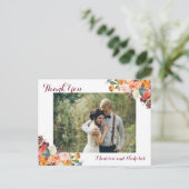 秋の花の写真感謝状はがき ポストカード (スタンド正面)