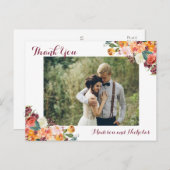 秋の花の写真感謝状はがき ポストカード (正面/裏面)