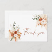 秋の花の感謝カード | 結婚式の感謝状 サンキューカード (正面/裏面)