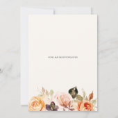 秋の花の生命のお祝い 追悼 フォト 招待状 (裏面)