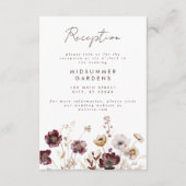 秋の花の結婚式の披露宴 エンクロージャーカード (正面)