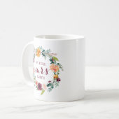 秋の花の結婚式の計画夫人コーヒー・マグのオレンジ コーヒーマグカップ (正面左)