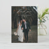 秋の花の結婚式写真 サンキューカード (スタンド正面)