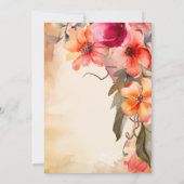 秋の花の結婚式招待状 招待状 (裏面)