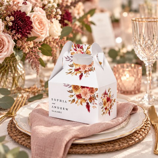 秋の花の結婚式 フェイバーボックス