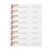 秋の花の覆いの差出人住所ラベル ラップアラウンドラベル (シート)