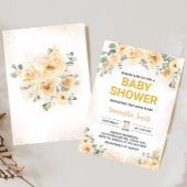 秋の花の赤ちゃん歓迎会招待状 招待状