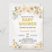 秋の花の赤ちゃん歓迎会招待状 招待状 (正面)