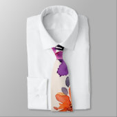 秋の花はっきりした水彩リリーフローラ ネクタイ (タイ)