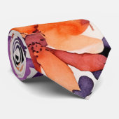 秋の花はっきりした水彩リリーフローラ ネクタイ (ロール)