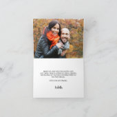 秋の花ひまわりとバラのウェディングシャワーの写真 サンキューカード (内部)