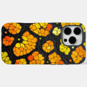 秋の花びら：オレンジと黒のヘビデザイン Case-Mate iPhoneケース (裏面 (横))