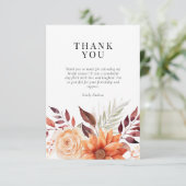 秋の花をテーマにしたブライダルシャワー サンキューカード (スタンド正面)
