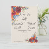 秋の花をテーマにしたSave the Date セーブザデート (スタンド正面)