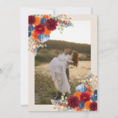 秋の花をテーマにしたSave the Date セーブザデート (裏面)