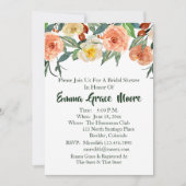 秋の花をモチーフにしたウェディングシャワー招待状 招待状 (正面)