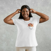 秋の花を印刷したポケット