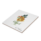 秋の花を散賛美る陶磁器タイル タイル (側面)