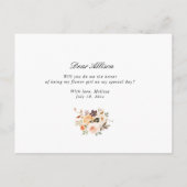 秋の花を添えたフラワーガールのカードになります インビテーションポストカード (裏面)