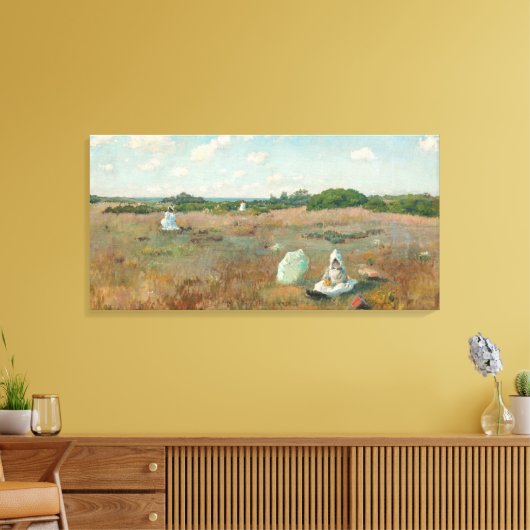 秋の花を集める1894-5 (キャンバス上の油) キャンバスプリント (インサイチュ (リビング))