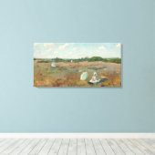 秋の花を集める1894-5 (キャンバス上の油) キャンバスプリント (インサイチュ (ウッドフロア))