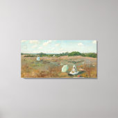 秋の花を集める1894-5 (キャンバス上の油) キャンバスプリント (正面)