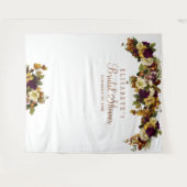 秋の花を飾ったブライダルシャワーの写真撮影用背景 タペストリー (正面(横))