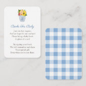 秋の花エレガント赤ちゃんシャワー本を持って来る エンクロージャーカード (正面/裏面)