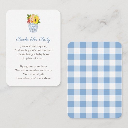 秋の花エレガント赤ちゃんシャワー本を持って来る エンクロージャーカード (正面/裏面)