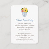 秋の花エレガント赤ちゃんシャワー本を持って来る エンクロージャーカード (正面)