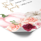 秋の花カボチャ赤ちゃんシャワーマママオサバー ポスター (角)